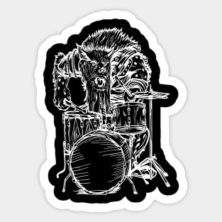 SEEMBO Beast Playing Drums Drummer Drumming Musician Band Sticker